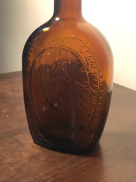 Vintage Benjamin Franklin Log Cabin Syrup Bottle Etsy