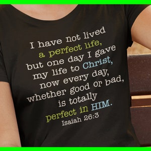 Ich habe kein perfektes Leben christliches Hemd Tshirt T-Shirt T-Shirt Kleidung Kleidung Bella Canva 3001 Trendy Casual Komfortable Soft Ringspun