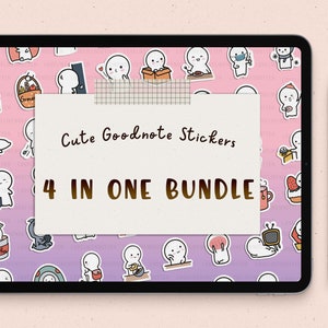 Emoti Goodnote stickers | cute emoji digital planner stickers |kawaii character ipad sticker | notability sticker | digital journal stickers