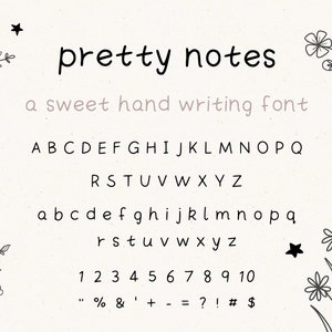 Handwriting Font | cute font | note taking font | Goodnotes font | social media | commercial use | handwritten| dainty | simple | ipad font