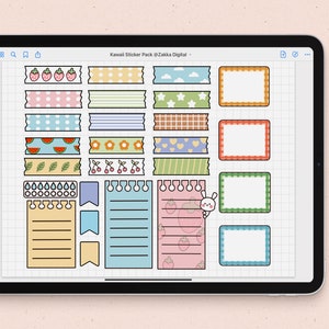 Cute Digital Sticker Pack kawaii Goodnotes Stickers Panda | Etsy India
