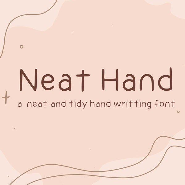 Neat Handwriting Font | Goodnotes font| cute | hand written font | social media | commercial use | handwritten| tidy | simple | ipad font