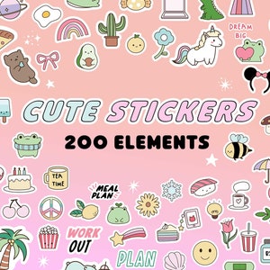 Cute Digital Stickers Kawaii Goodnotes Stickers Frog - Etsy