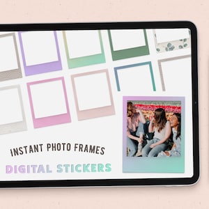 Instant photo frame digital sticker | Goodnotes stickers |