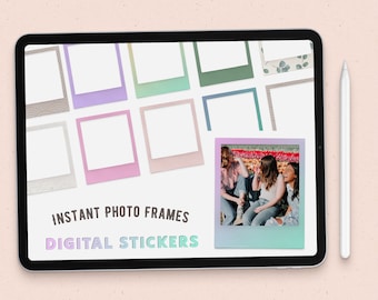 Instant photo frame digital sticker | Goodnotes stickers |