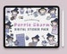 Cute Girl digital sticker pack |purple Goodnotes Stickers | charm | Magic | emoji stickers | precropped PNG | planner stickers |Chibi girl 