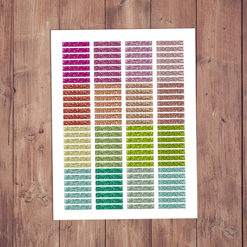 rainbow glitter headers printable glitter stickers etsy