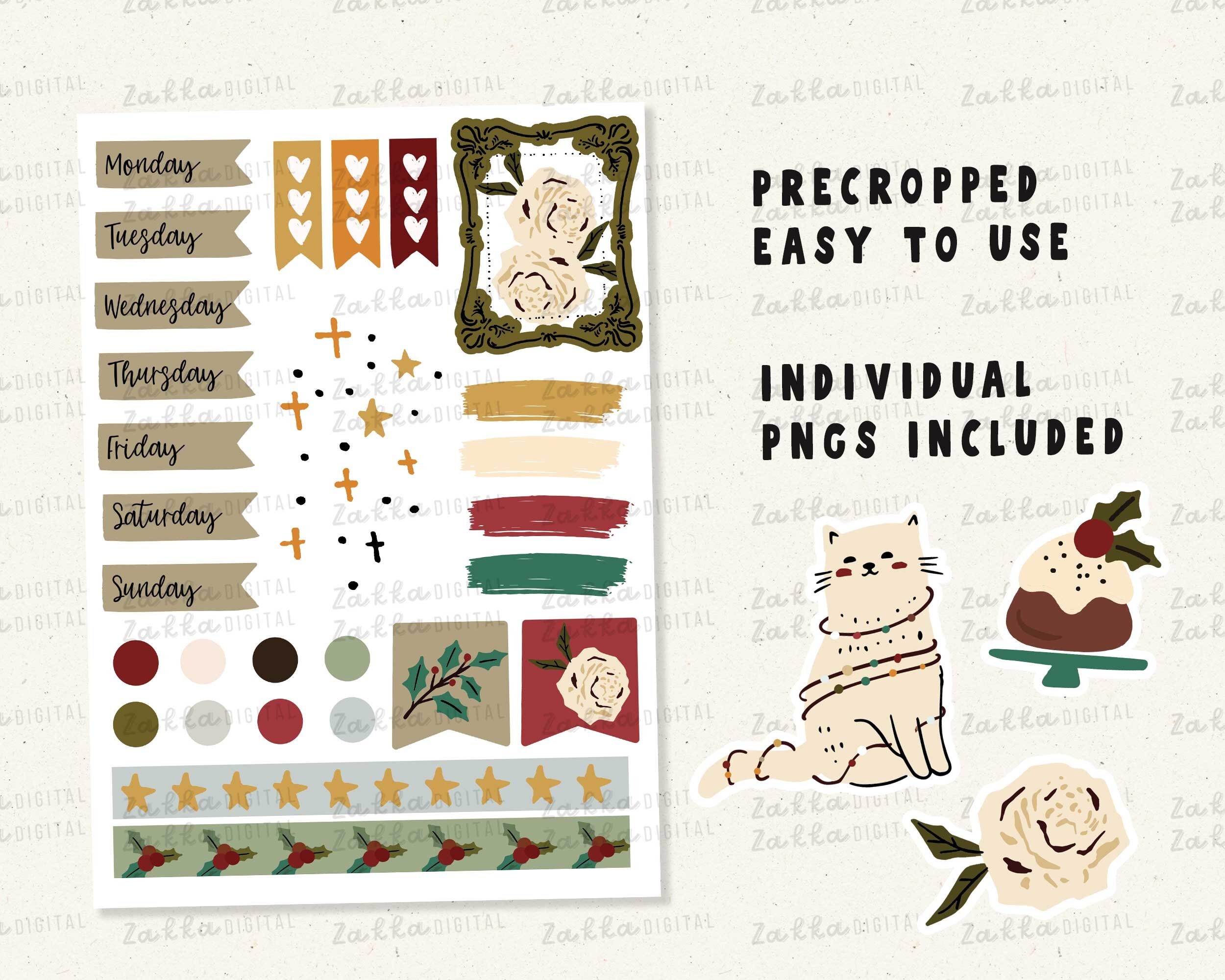 Goodnotes Stickers Christmas December Digital Stickers - Etsy