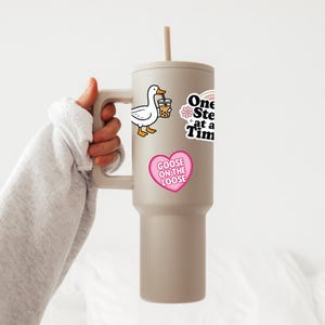 Digitalt klistermärke med fåniga gås, Goodnotes, PNG-clipart, utskrivbara, stansade klistermärken, scrapbooking, rolig sublimeringsdesign, nedladdning, Cricut bild 5