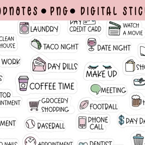 everyday life icon goodnotes stickers | notability digital stickers | coffee | house chore | work | school | workout stickers precropped png