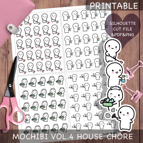 Paper, Party &amp; Kids JPG/PDF/Free Cut File Bujo Bullet Journal Cleaning ...