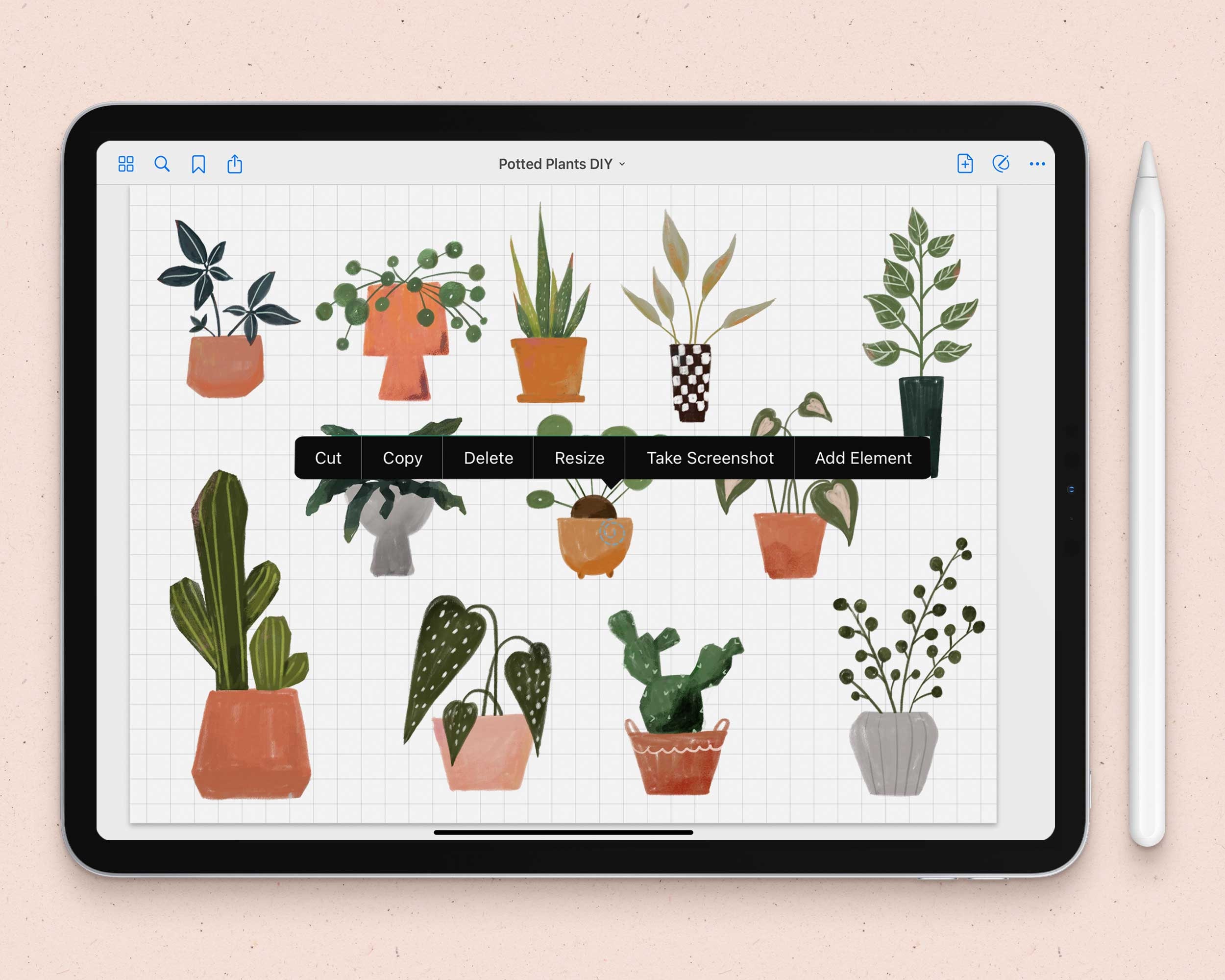 Virtual Plant Sticker Potted Plants Goodnotes Stickers | House Plants Digital Stickers ...