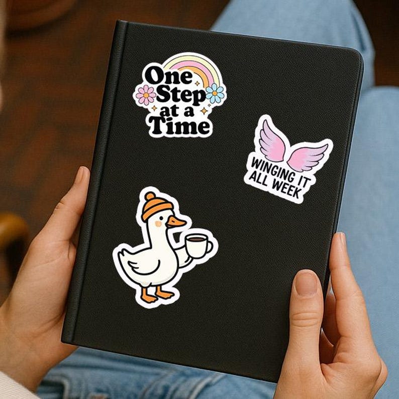 Digitalt klistermärke med fåniga gås, Goodnotes, PNG-clipart, utskrivbara, stansade klistermärken, scrapbooking, rolig sublimeringsdesign, nedladdning, Cricut bild 4