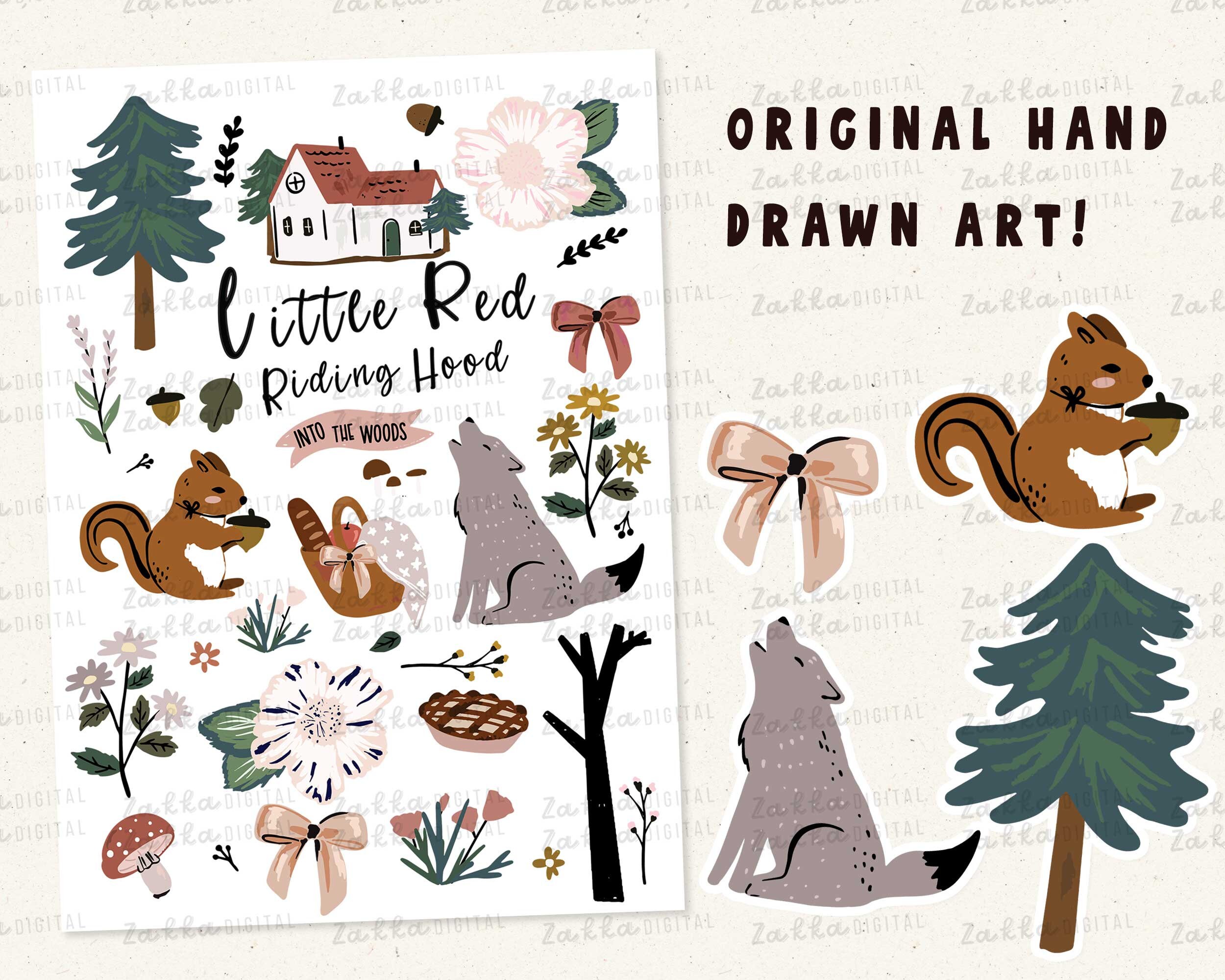Goodnotes Stickers Floral | Cute Hand Drawn Digital Stickers | Woodland ...