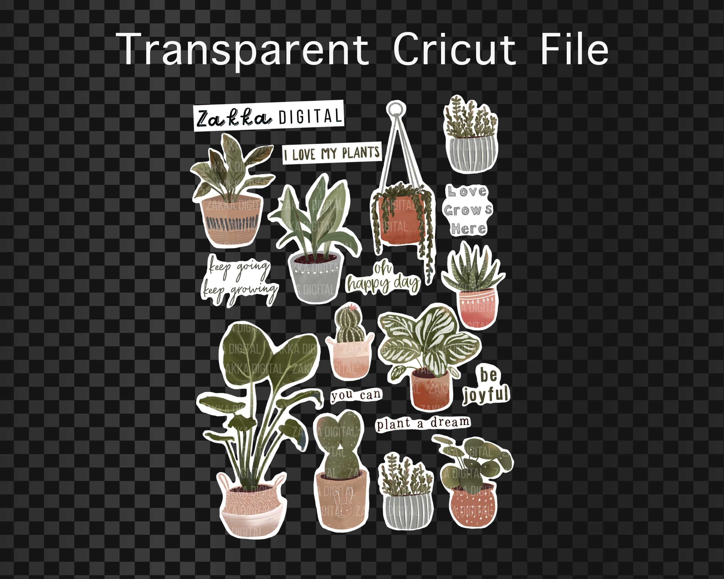Cute Plant Stickers Scrapbook Supplies Digital Download