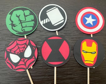 Superhero Cupcake toppers