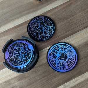 Doctor Who Housewarming Gift, Coaster Set of 4, Wedding Gifts for Couple, Drink Coasters