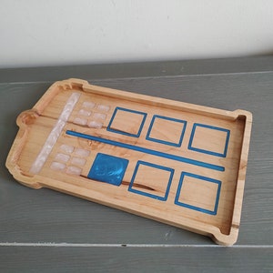 Doctor Who Maple Wood Valet Tray with Epoxy Inlays