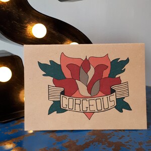 Verjaardagskaart voor haar - vriendenkaart - motiverende kaart - valentijnskaart - vrouwkaart - echtgenootkaart - tattookaart - kaart voor haar