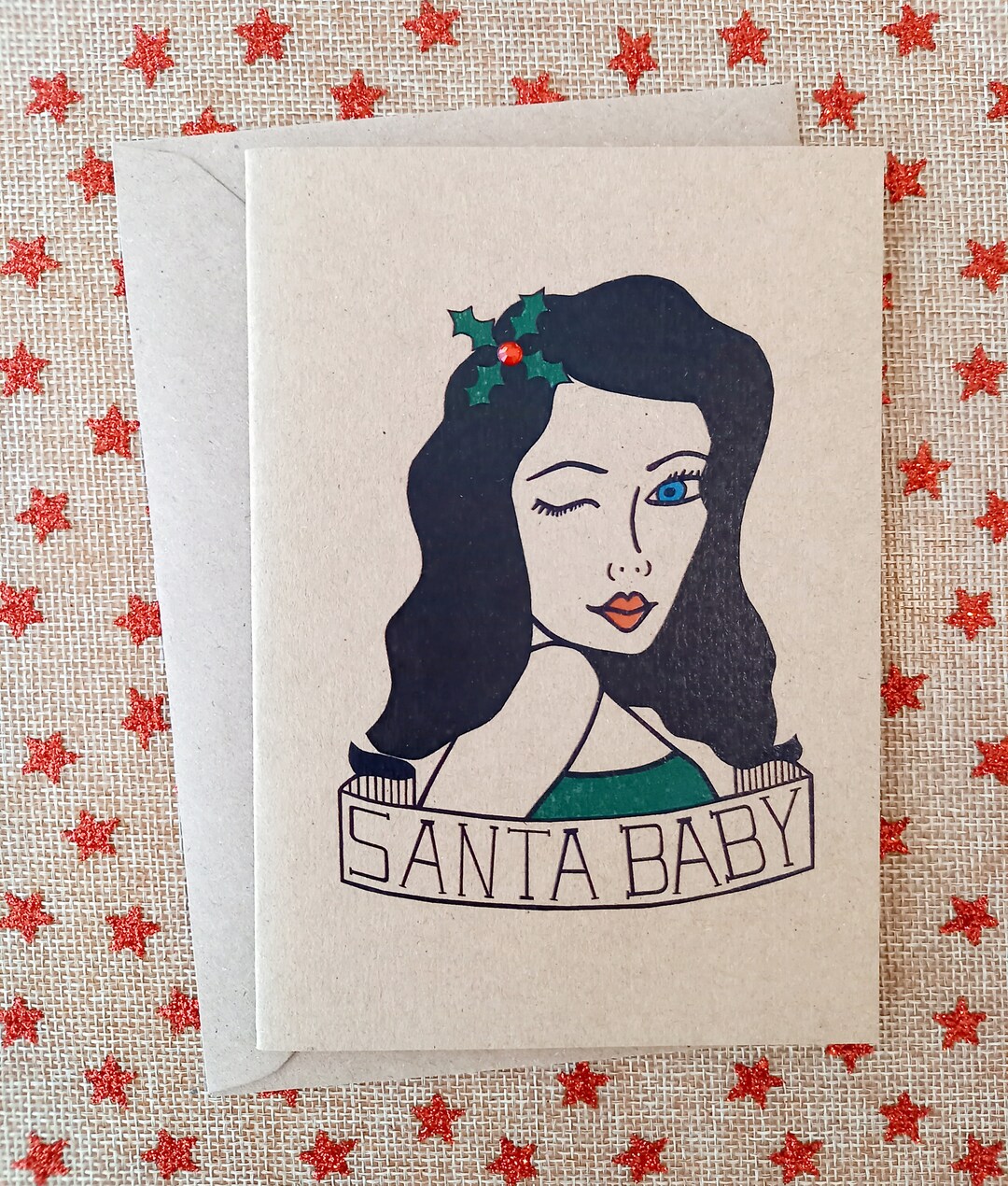 Santa Baby Christmas Card 