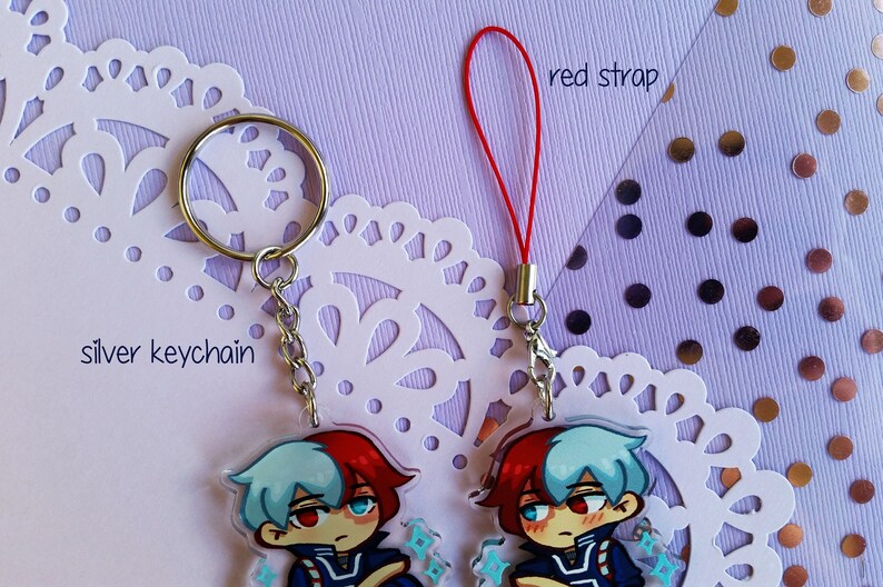 Todoroki Snow Cone Double Sided Keychain Etsy