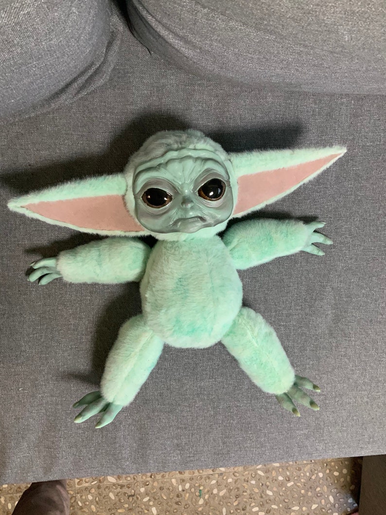 Inspired Baby Yoda Plush Toy Mandalorian Child Etsy
