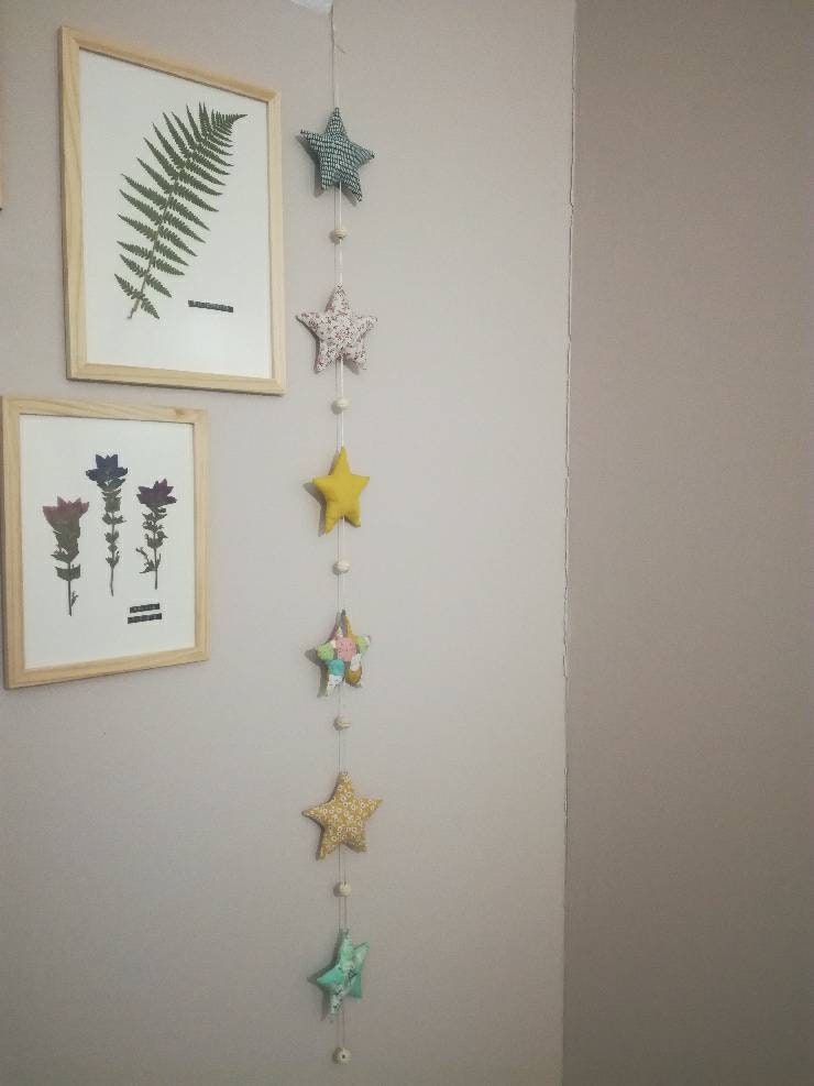 Guirlande d'étoiles en Tissu