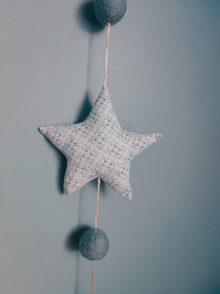 Guirlande d'étoiles en Tissu