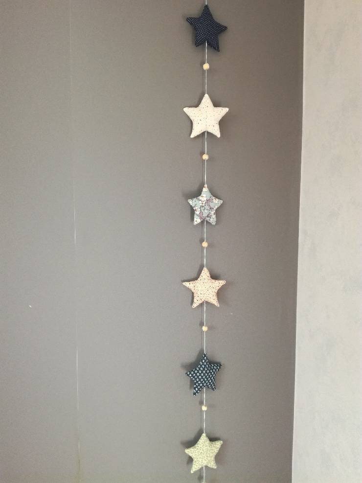Guirlande d'étoiles en Tissu