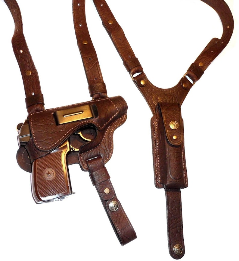 Genuine leather shoulder holster for Ruger lc9 Makarov Bersa Etsy