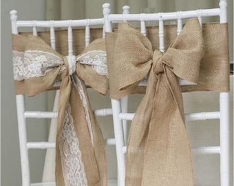 Burlap Chair Sash Etsy