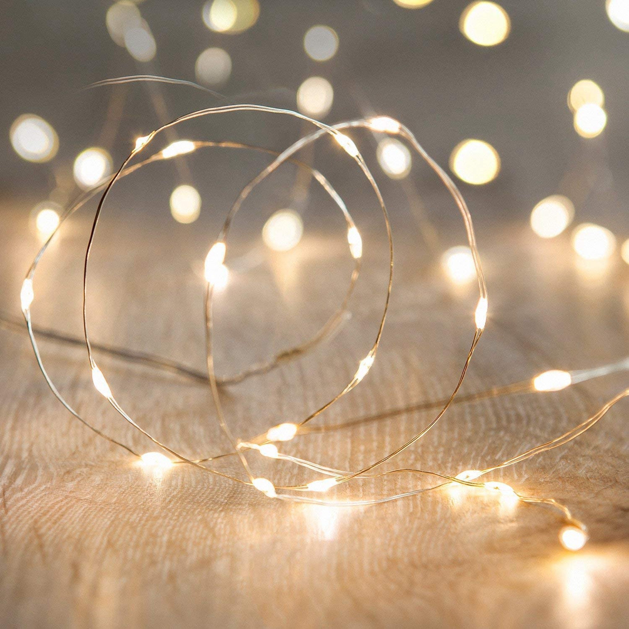 Outdoor Christmas Lights Battery Operated 50 LED Mini String Light with 8  Modes, 16ft Waterproof Fairy Lights for Garden Xmas Tree Wedding Wreath