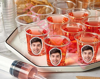 Shot Glass Face Confetti Bachelorette Party Drinking Game Groom Bachelorette Cutouts Stickers Birthday Face Fan Bridesmaids Funny
