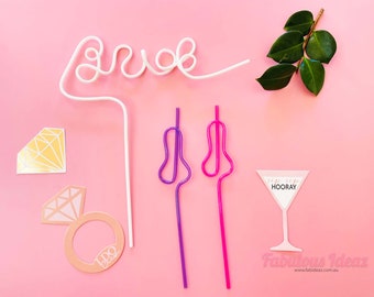Bride Straw | Bachelorette Party Willy Straw | Bridal Shower, Bride Gifts | Beach Pool Favors Accessories Decorations Supplies