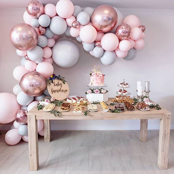 Ballon Arche Anniversaire Décorations Baby Shower - Saumon Or Rose - Ballons  Or Rose