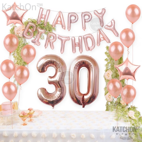 Happy 30th Rose Gold Birthday Pack 30 Thirtieth Garland Etsy