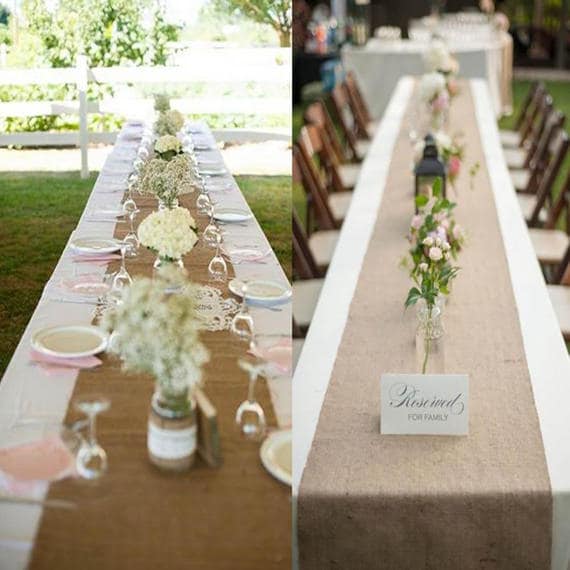 luchuan white beaded table runner wedding