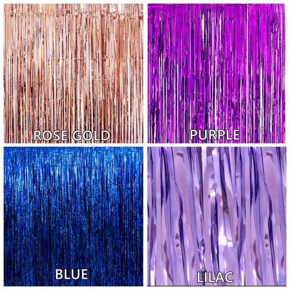 Wopartycolorful Foil Fringe Curtain Backdrop 4 Pack 3 3x6 6