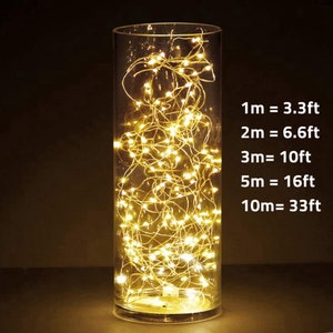 LED String Fairy light Silver Wire warm white Garden/ Home/Christmas/Wedding Party Decoration image 6