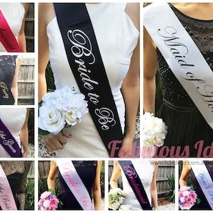 Bachelorette Party Sash - Bridal Shower Sash - Hen Sash - Bride To Be Sash - Bridal Shower Gift- Hen Party Bridesmaid Team Bridesmaid Bride