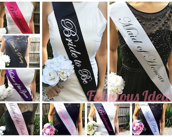 Bachelorette Party Sash - Bridal Shower Sash - Hen Sash - Bride To Be Sash - Bridal Shower Gift- Hen Party Bridesmaid Team Bridesmaid Bride