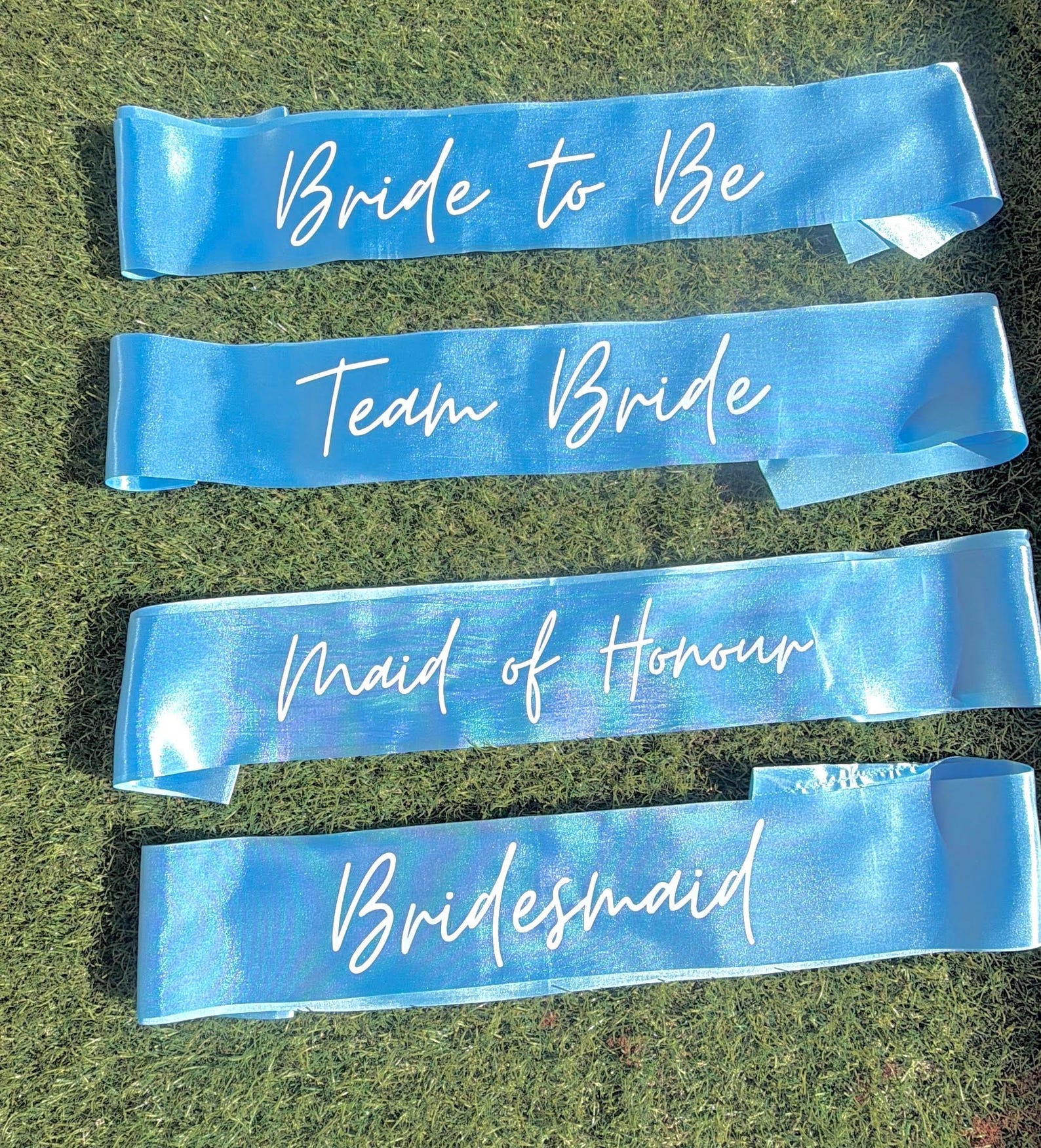 Team Bride Bachelorette Party Sash Gift -cloud Baby Blue White Hens ...