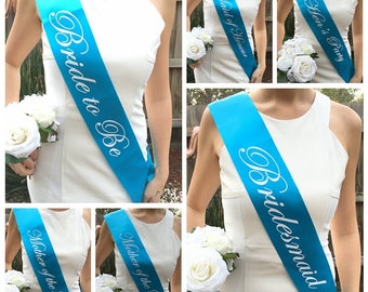 BABY BLUE  Hens Sash - Hen Sash - Bride To Be Sash - Bridal Shower - Engagement- Hen Party- Bachelorette - Bride- Bridesmaid - Team Bride