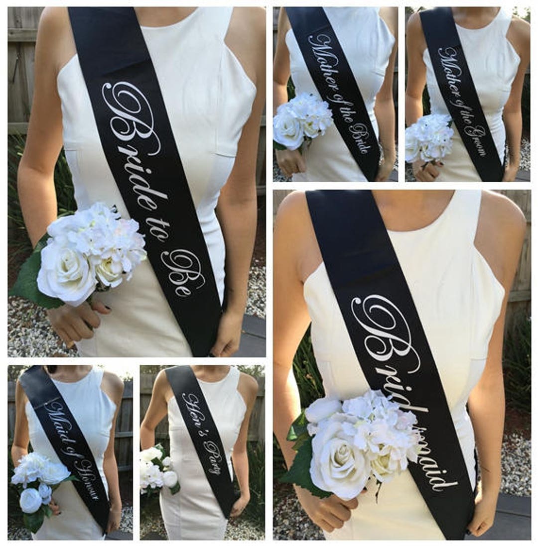 RhinestoneSash Bride Sash For Bridal Showers & Bachelorette - Bride To Be, Maid Of Honor, White Glitter Sash - View #8