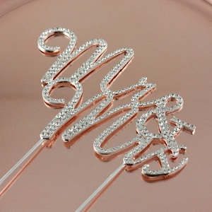 Mr & Mrs Rhinestone Wedding Cake Topper Wedding Party Decoration Mr and Mrs