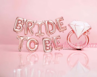 16&quot; BRIDE TO BE Rose Gold / Gold / Silver Foil Balloon For Hens Party Engagement Hen Party Bridal Shower Kitchen Tea