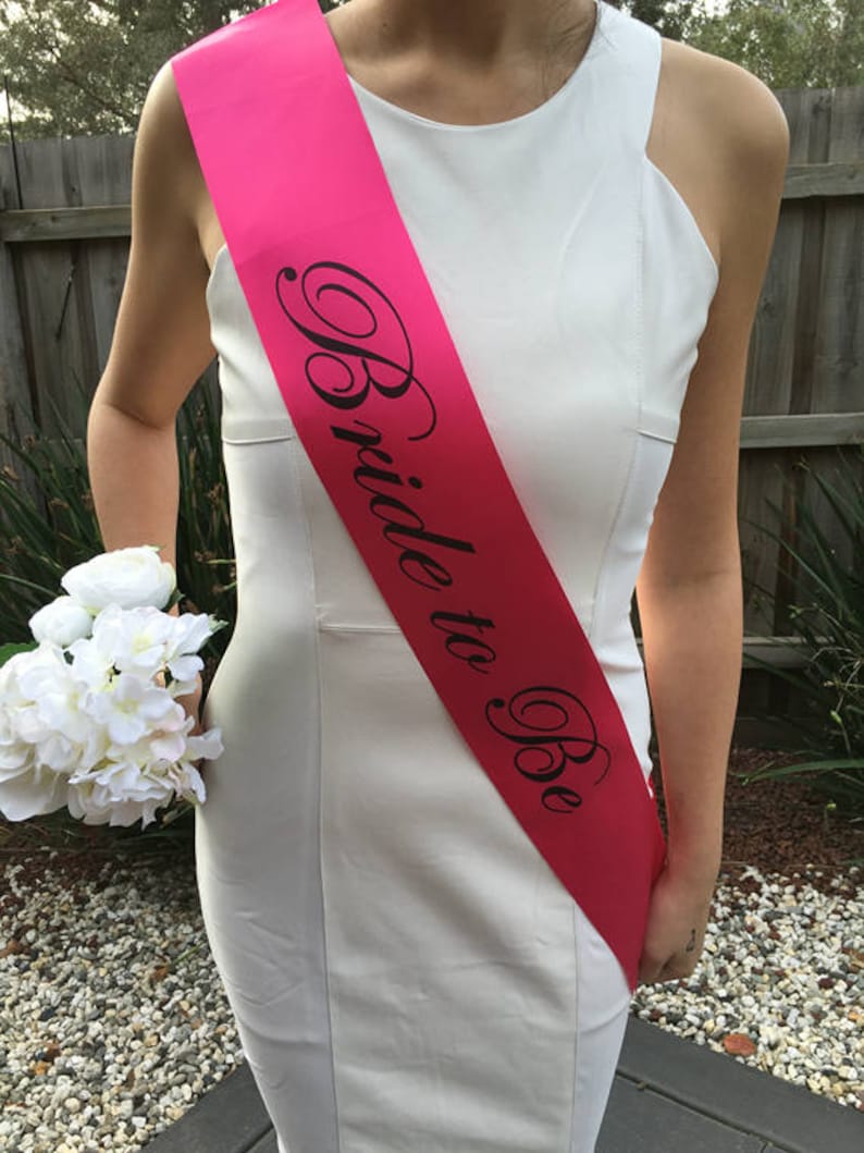 HOT PINK Hens Sash Hen Sash Bride To Be Sash Bridal Etsy