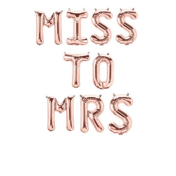 Sposa futura / Scatola decorativa per addio al nubilato / Banner Miss to Mrs / Insegna Miss to Mrs / Decorazione per addio al nubilato / Festa in oro rosa - Italia