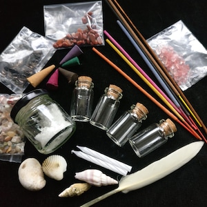 Witch&#39;s Supplies Surprise Curiosity Box of Witchy Goodies in 4 sizes, some hand crafted items made by me & many 1 off items