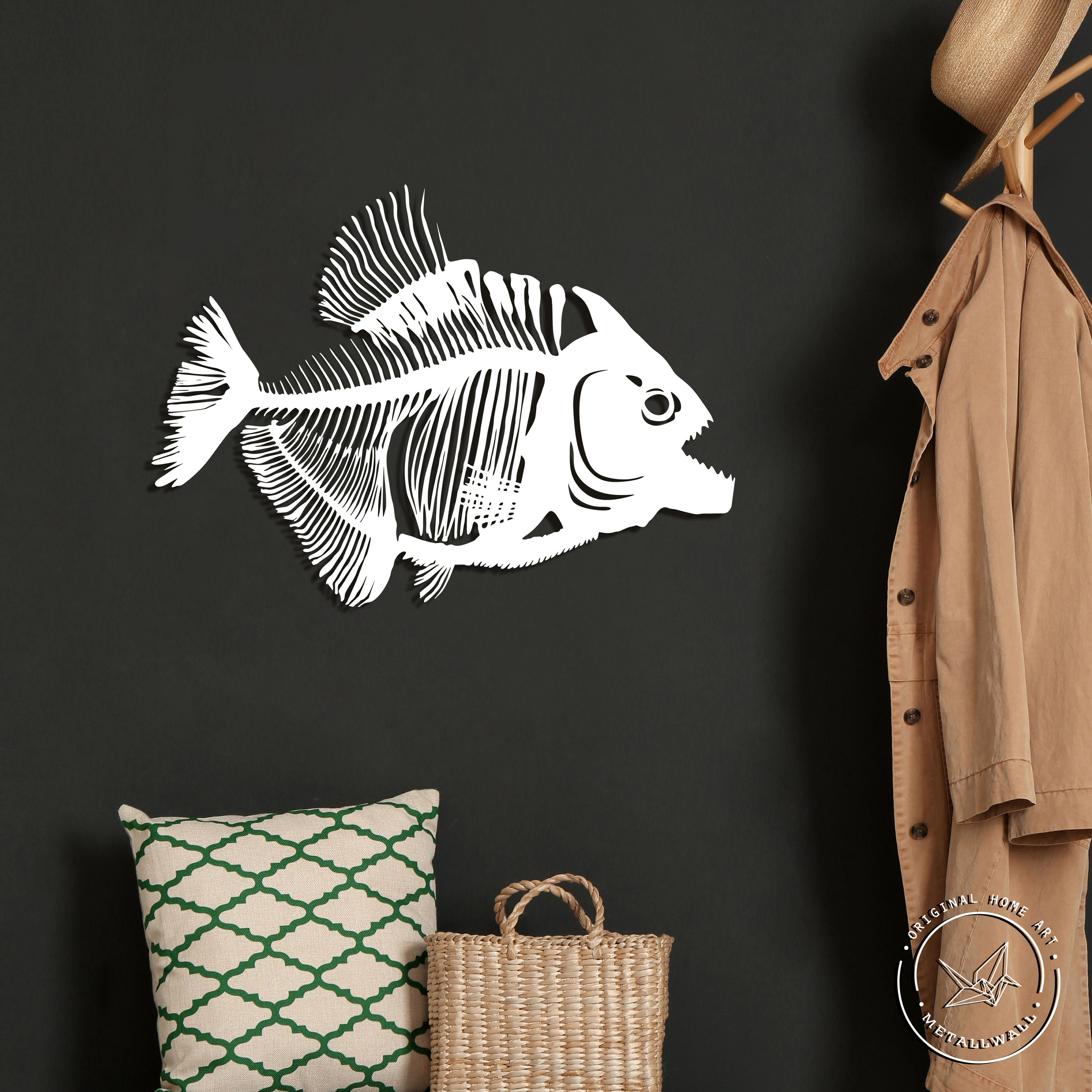 Fish metal wall art Large wall hanging home decor Metal sign Etsy